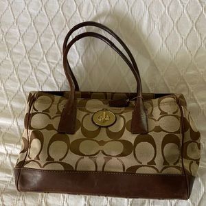 Coach Signature Hampton Madeline Satchel EUC
